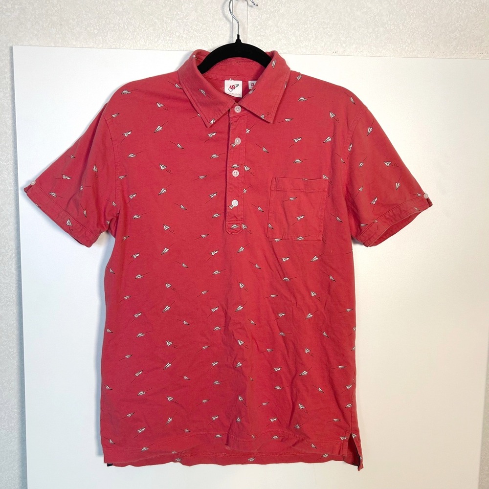 UNIQLO x Michael Bastian Red Polo Shirt Men's XL Acme Collection Paper Planes